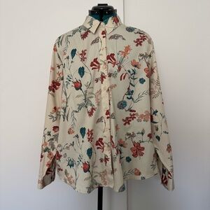 Coldwater Creek Gracious Garden No-Iron Shirt SZ 18